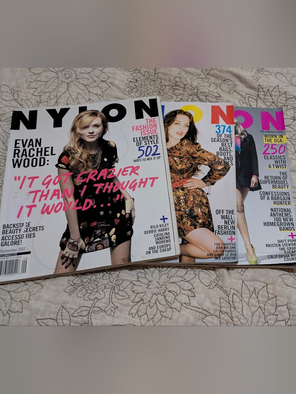 September, October, and November 2007 Nylon mags
